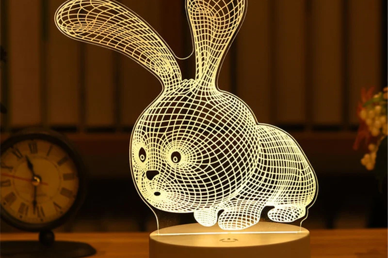 laser cut acrylic animal lamp