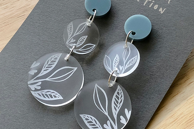 laser cut acrylic earings