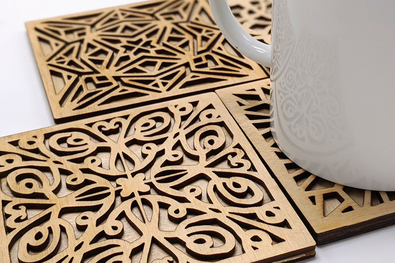 laser cutting Coasters